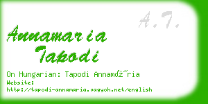 annamaria tapodi business card